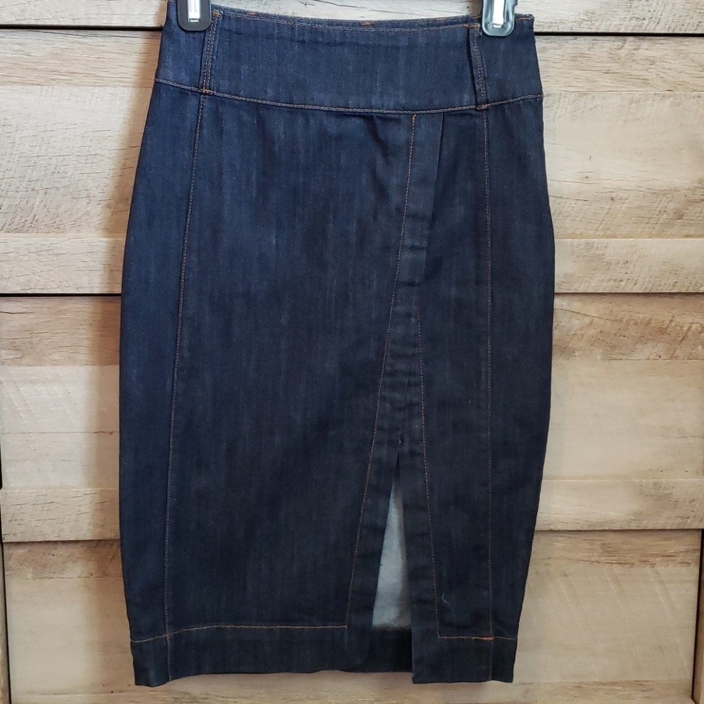 WHBM Dark Denim Skirt